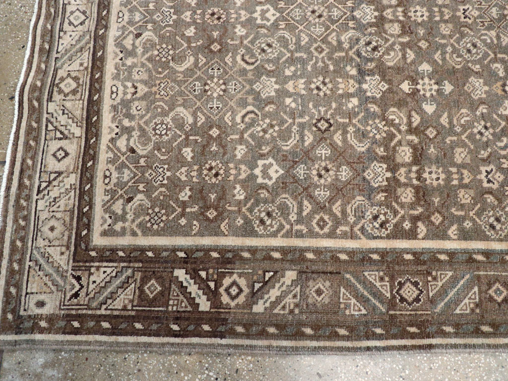Vintage Persian Malayer Wide Gallery Runner, No.25752 - Gss