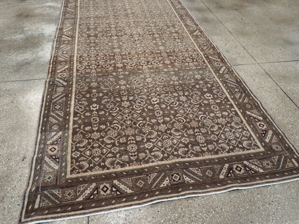 Vintage Persian Malayer Wide Gallery Runner, No.25752 - Gss