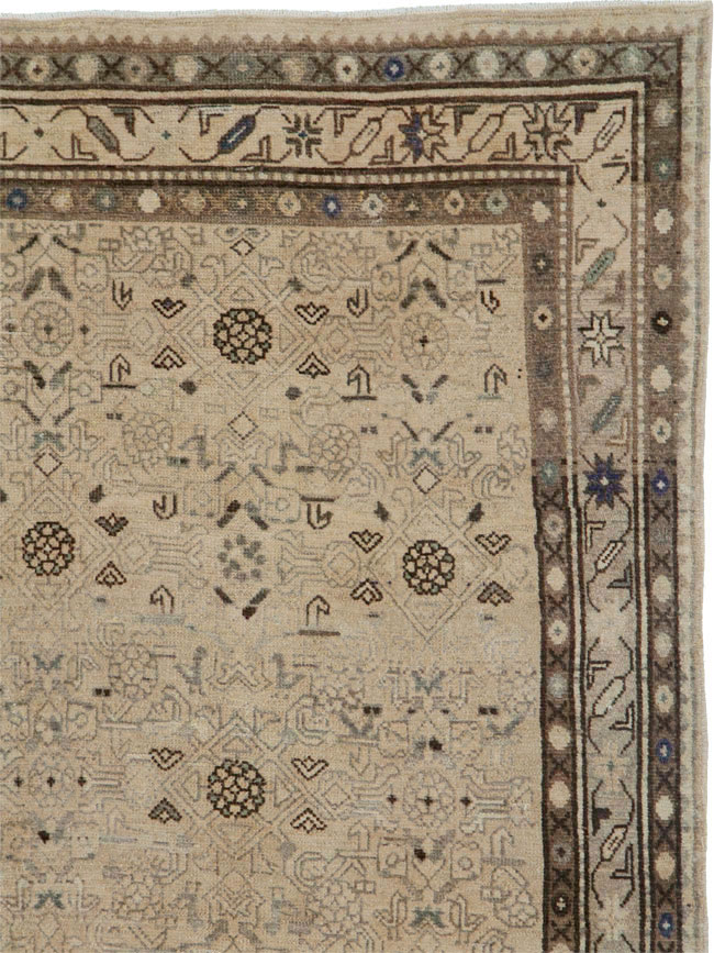 Vintage Persian Malayer Wide Gallery Runner, No.25759 - Gss