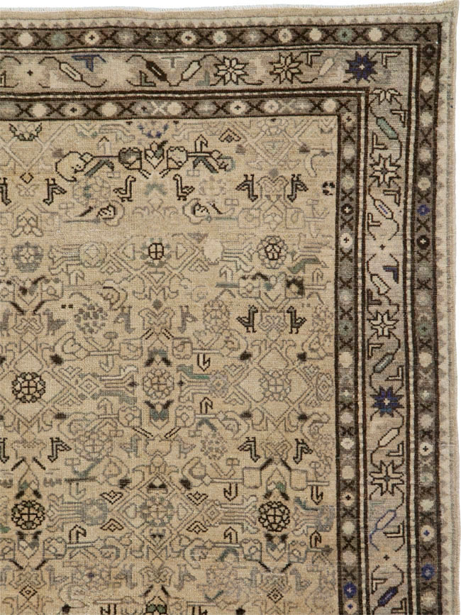 Vintage Persian Malayer Wide Gallery Runner, No.25759 - Gss