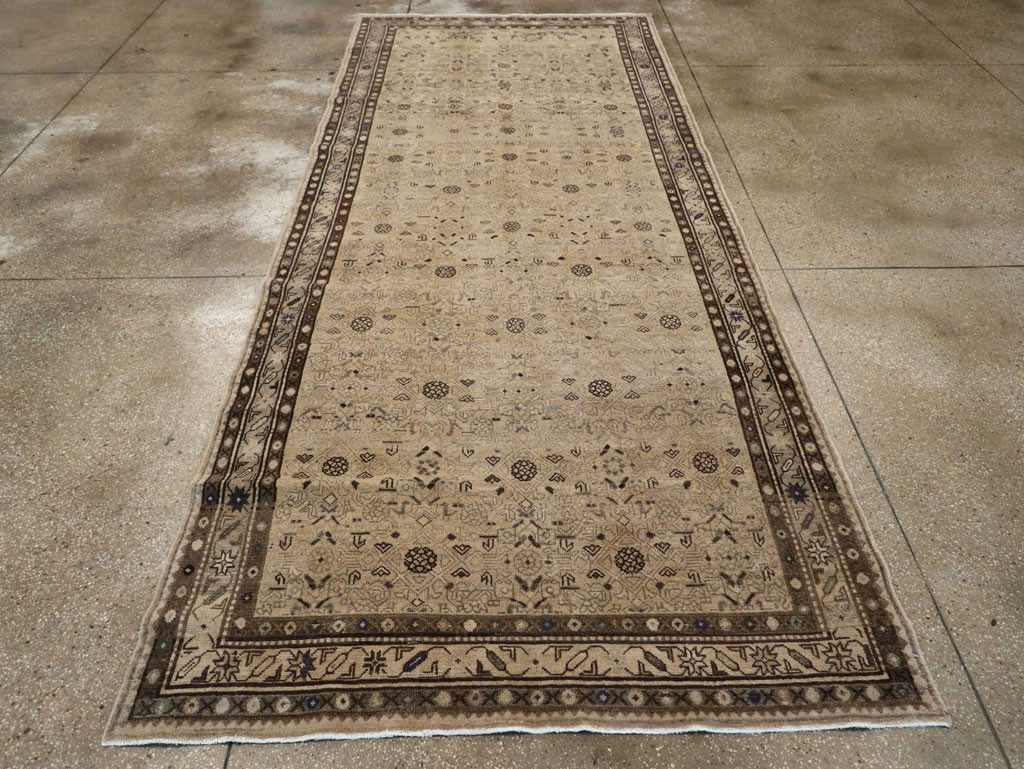 Vintage Persian Malayer Wide Gallery Runner, No.25759 - Gss