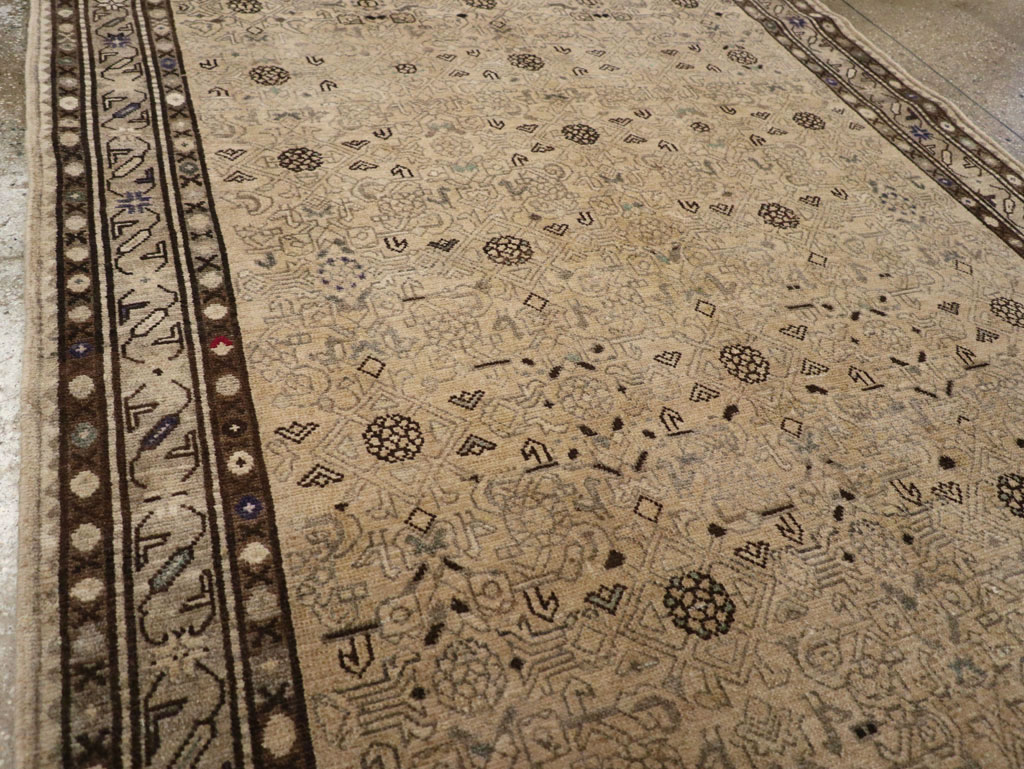 Vintage Persian Malayer Wide Gallery Runner, No.25759 - Gss