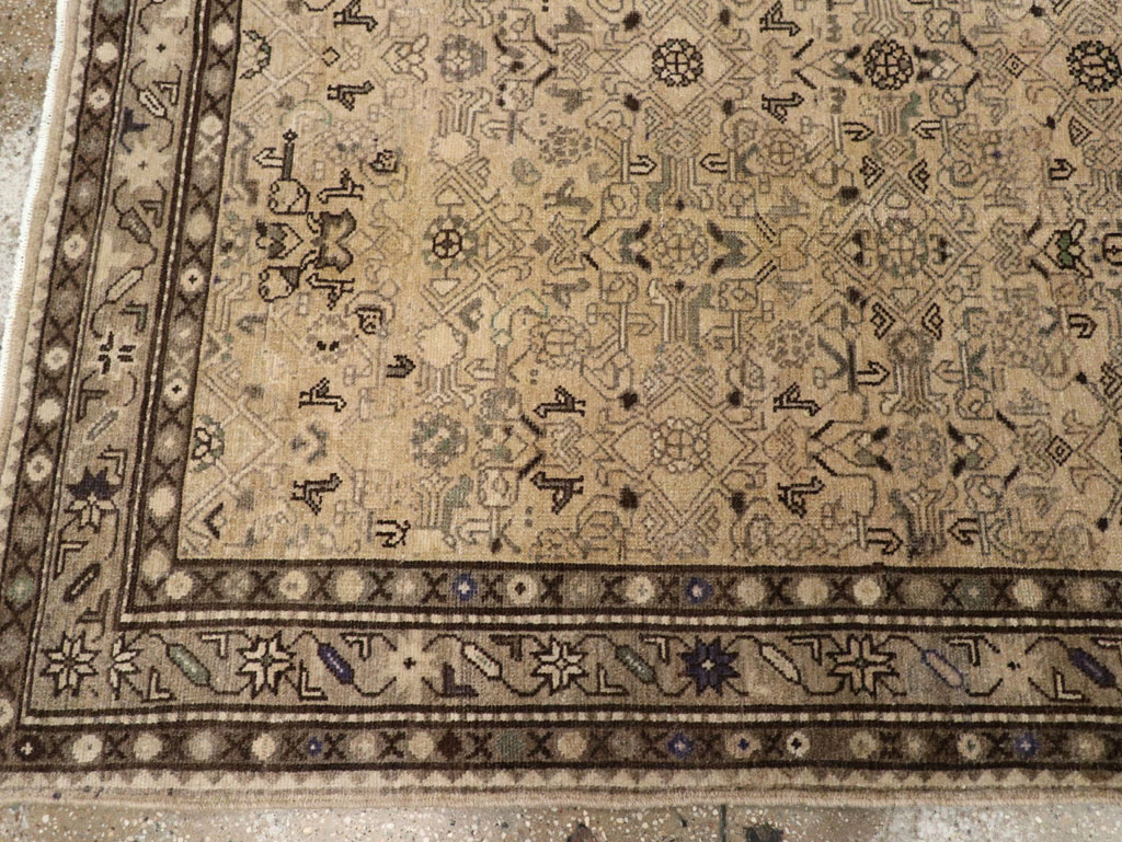Vintage Persian Malayer Wide Gallery Runner, No.25759 - Gss