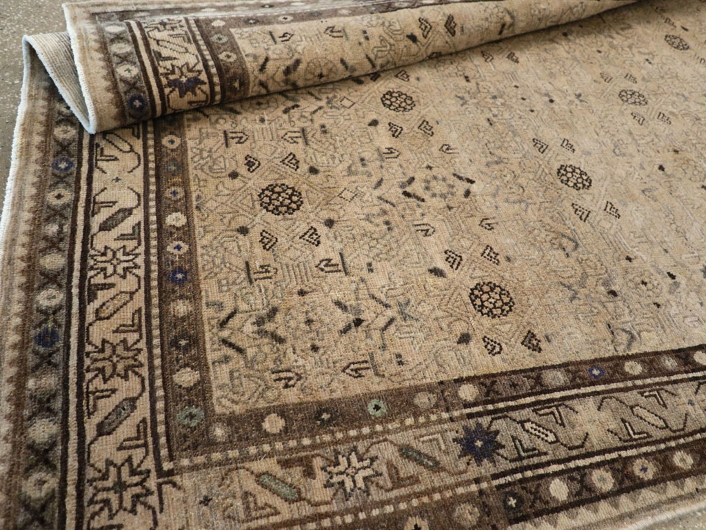 Vintage Persian Malayer Wide Gallery Runner, No.25759 - Gss