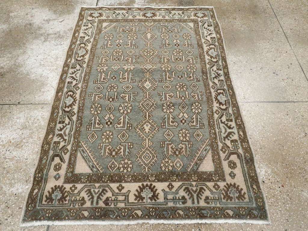 Vintage Persian Malayer Throw Rug, No.25762 - Gss