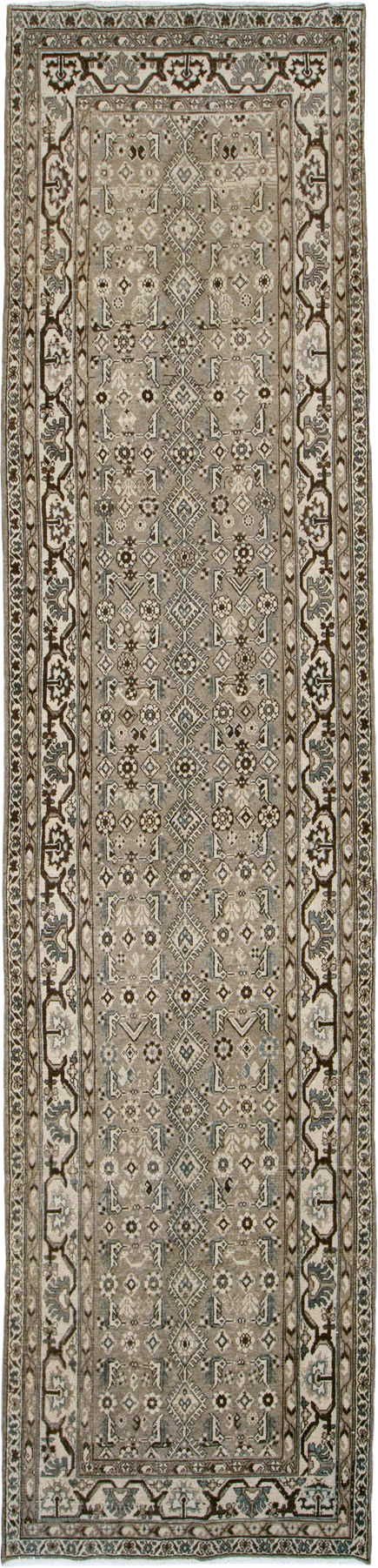 Vintage Persian Malayer Wide Gallery Runner, No.25764 - Gss