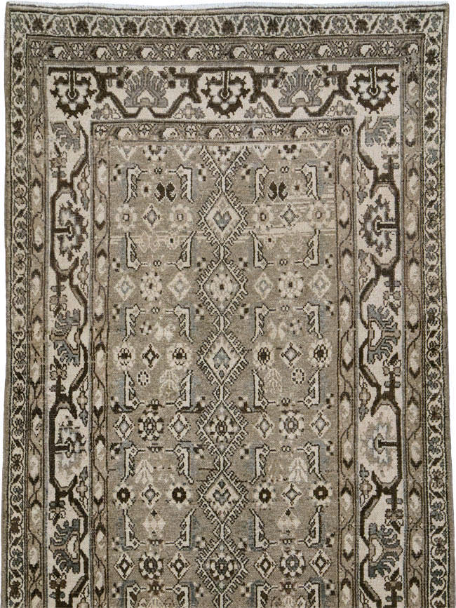 Vintage Persian Malayer Wide Gallery Runner, No.25764 - Gss