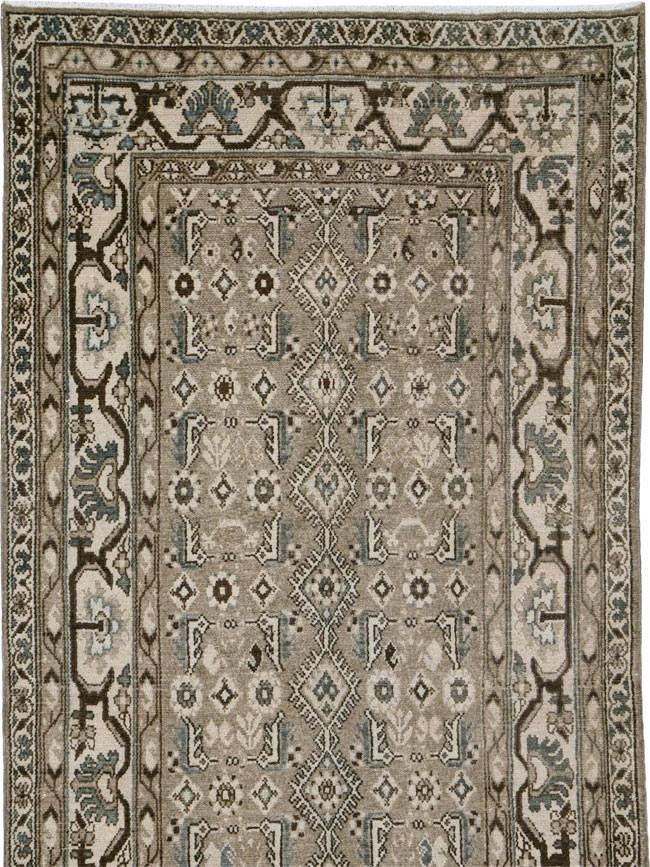 Vintage Persian Malayer Wide Gallery Runner, No.25764 - Gss