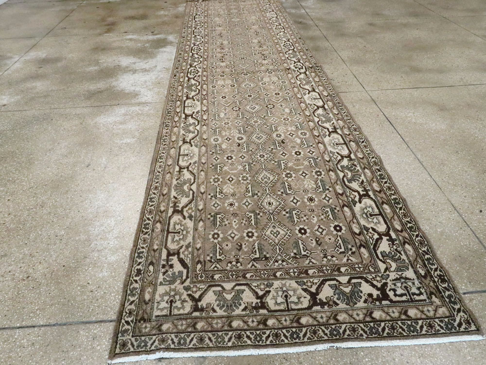 Vintage Persian Malayer Wide Gallery Runner, No.25764 - Gss