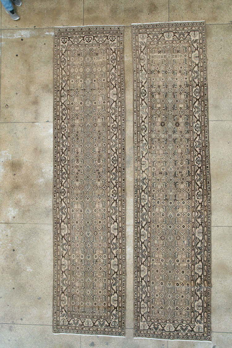 Vintage Persian Malayer Wide Gallery Runner, No.25764 - Gss