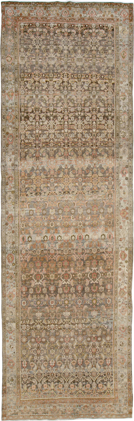 Vintage Persian Malayer Wide Gallery Runner, No.25776 - Gss