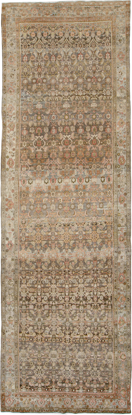 Vintage Persian Malayer Wide Gallery Runner, No.25776 - Gss