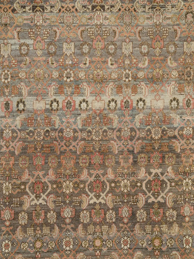 Vintage Persian Malayer Wide Gallery Runner, No.25776 - Gss