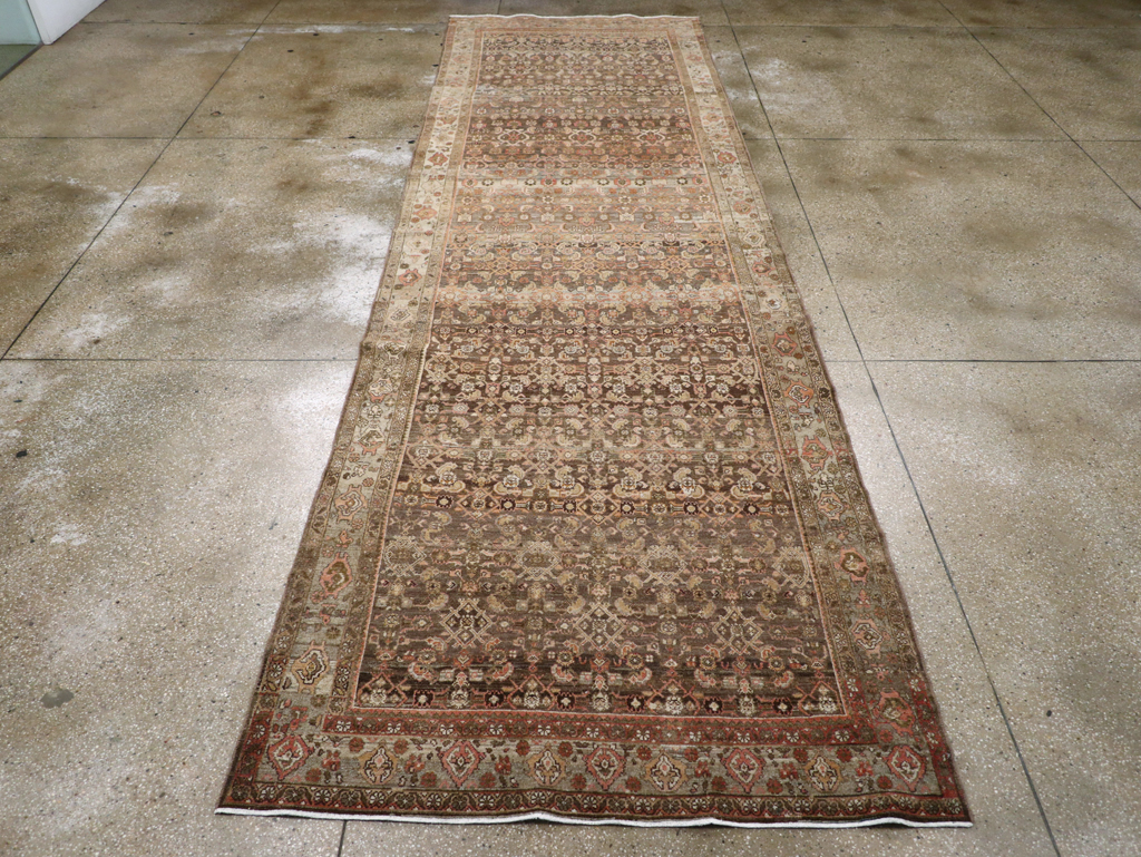Vintage Persian Malayer Wide Gallery Runner, No.25776 - Gss