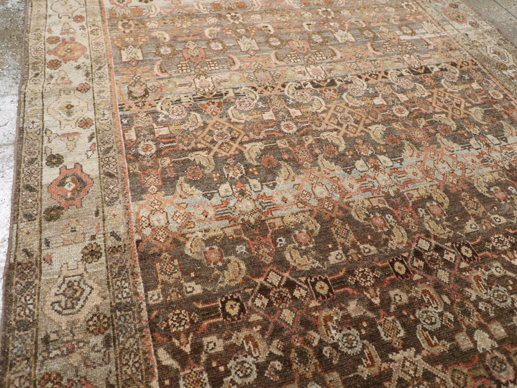 Vintage Persian Malayer Wide Gallery Runner, No.25776 - Gss