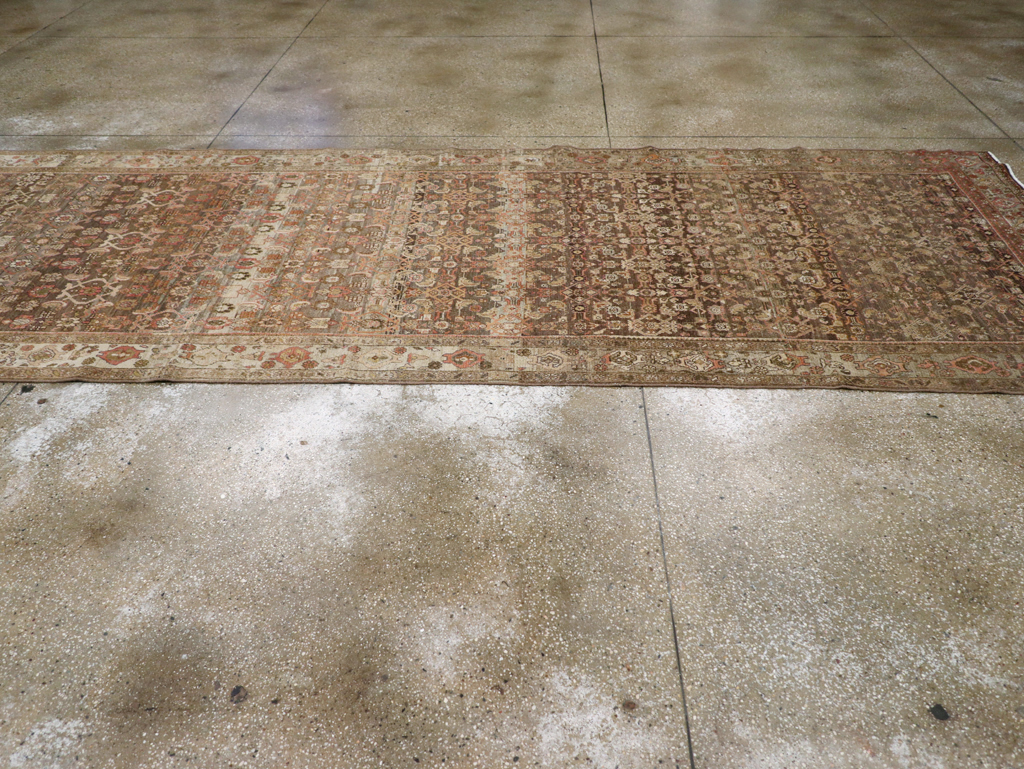 Vintage Persian Malayer Wide Gallery Runner, No.25776 - Gss