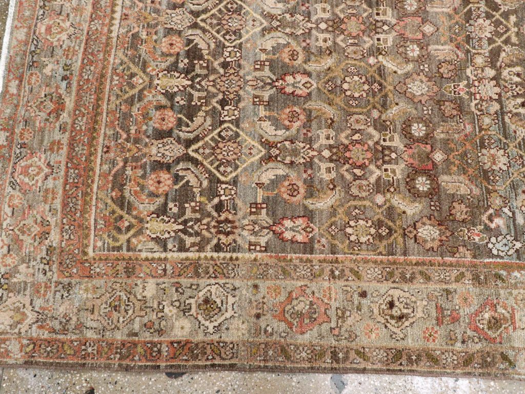 Vintage Persian Malayer Wide Gallery Runner, No.25776 - Gss