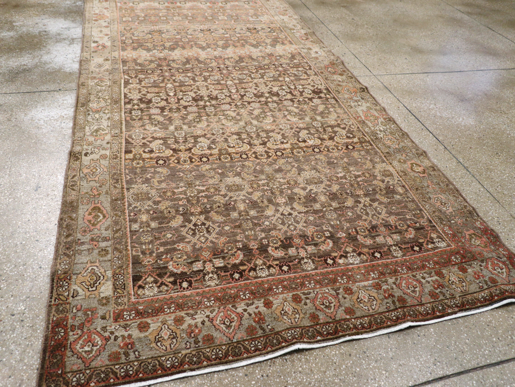 Vintage Persian Malayer Wide Gallery Runner, No.25776 - Gss