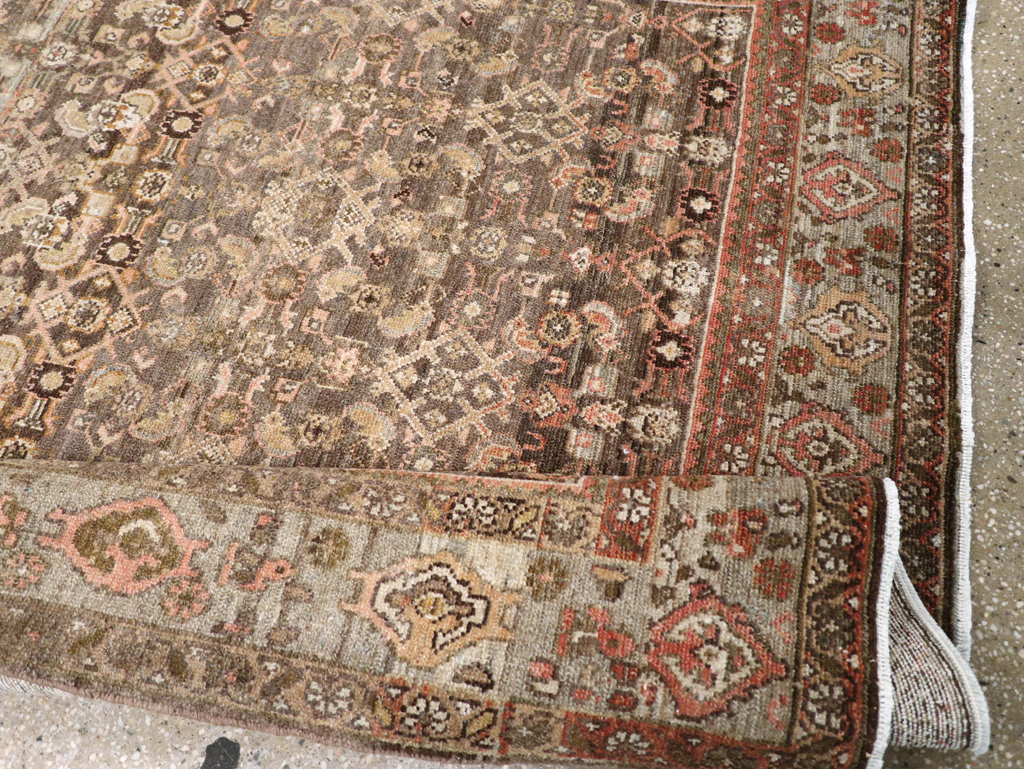 Vintage Persian Malayer Wide Gallery Runner, No.25776 - Gss