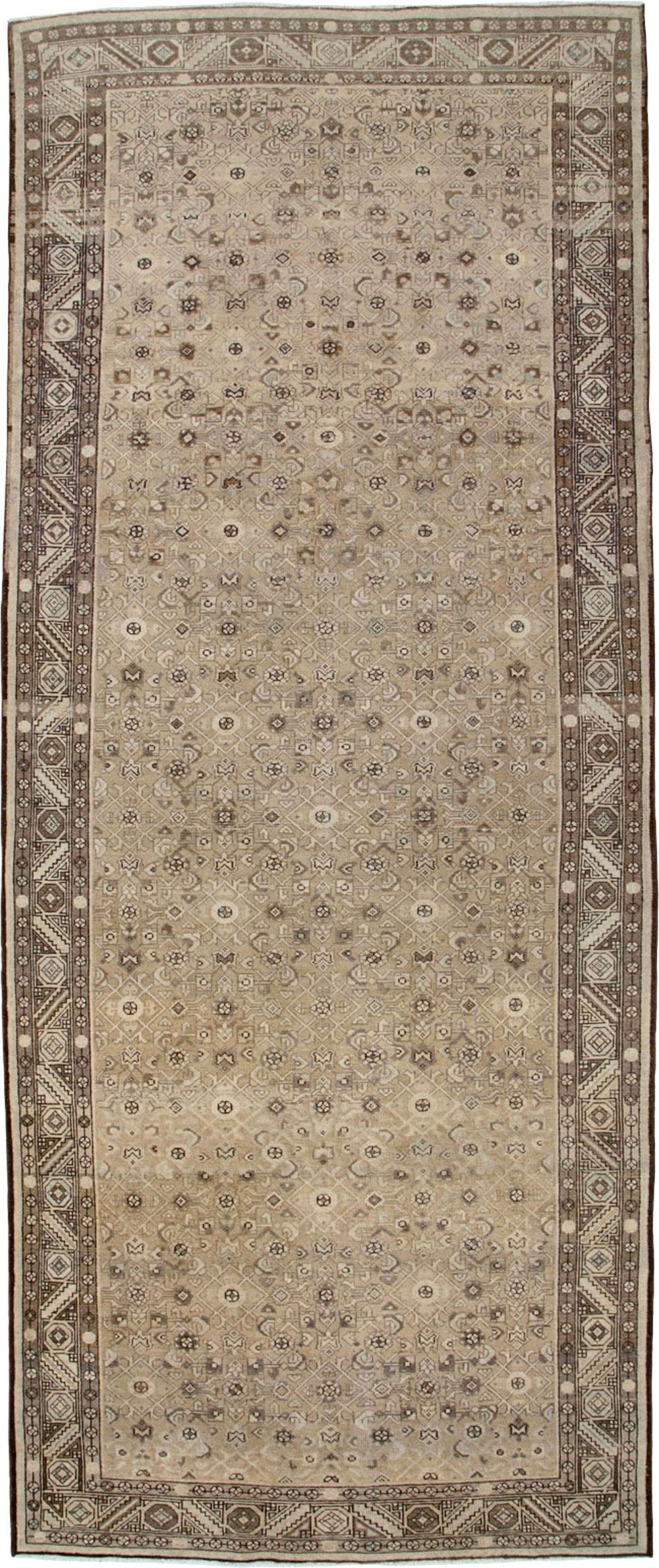 Vintage Persian Malayer Wide Gallery Runner, No.25783 - Gss