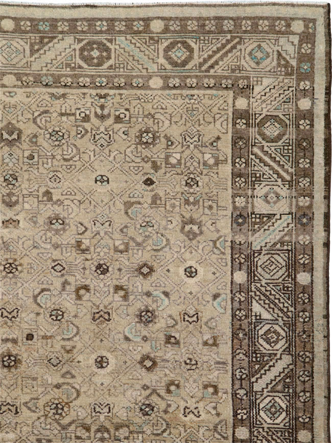 Vintage Persian Malayer Wide Gallery Runner, No.25783 - Gss