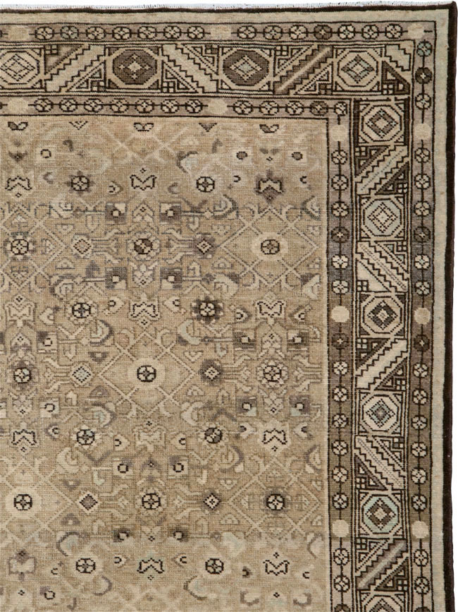 Vintage Persian Malayer Wide Gallery Runner, No.25783 - Gss