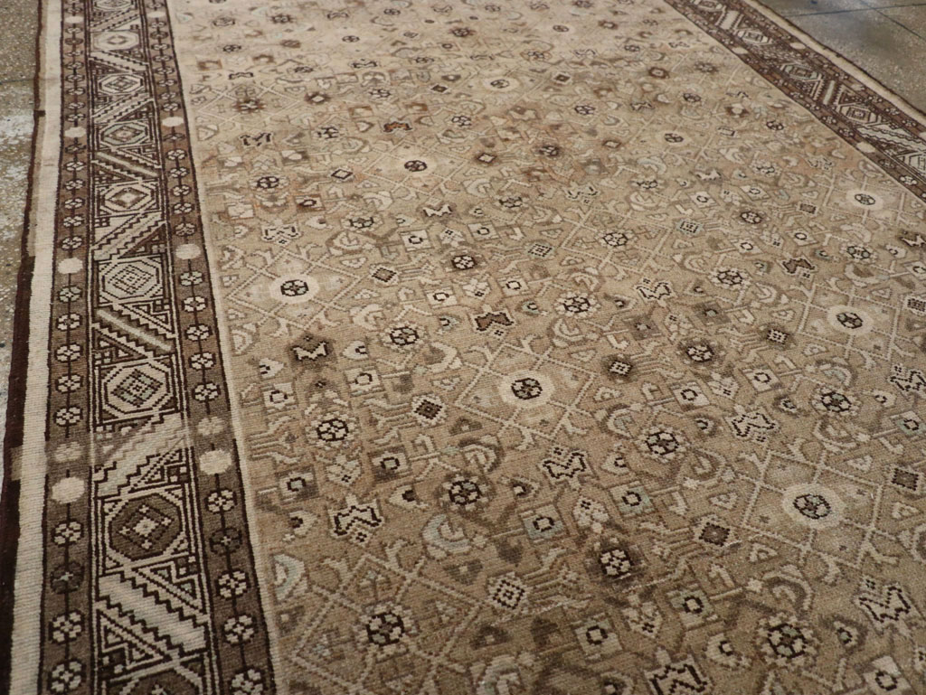 Vintage Persian Malayer Wide Gallery Runner, No.25783 - Gss