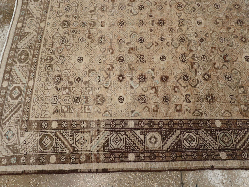 Vintage Persian Malayer Wide Gallery Runner, No.25783 - Gss