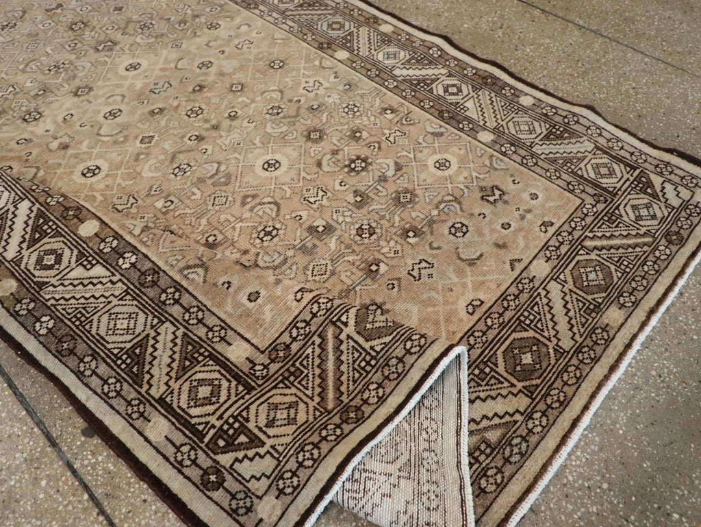Vintage Persian Malayer Wide Gallery Runner, No.25783 - Gss