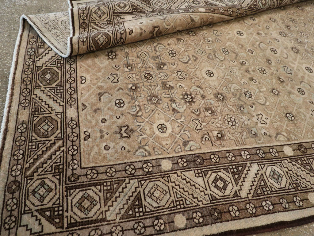 Vintage Persian Malayer Wide Gallery Runner, No.25783 - Gss