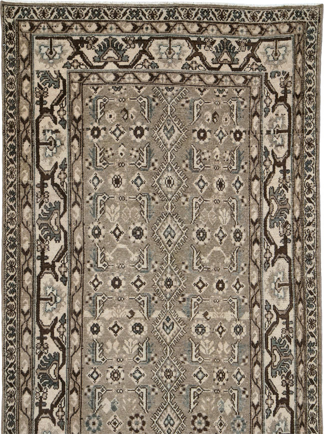 Vintage Persian Malayer Wide Gallery Runner, No.25803 - Gss