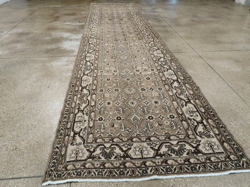 Vintage Persian Malayer Wide Gallery Runner, No.25803 - Gss