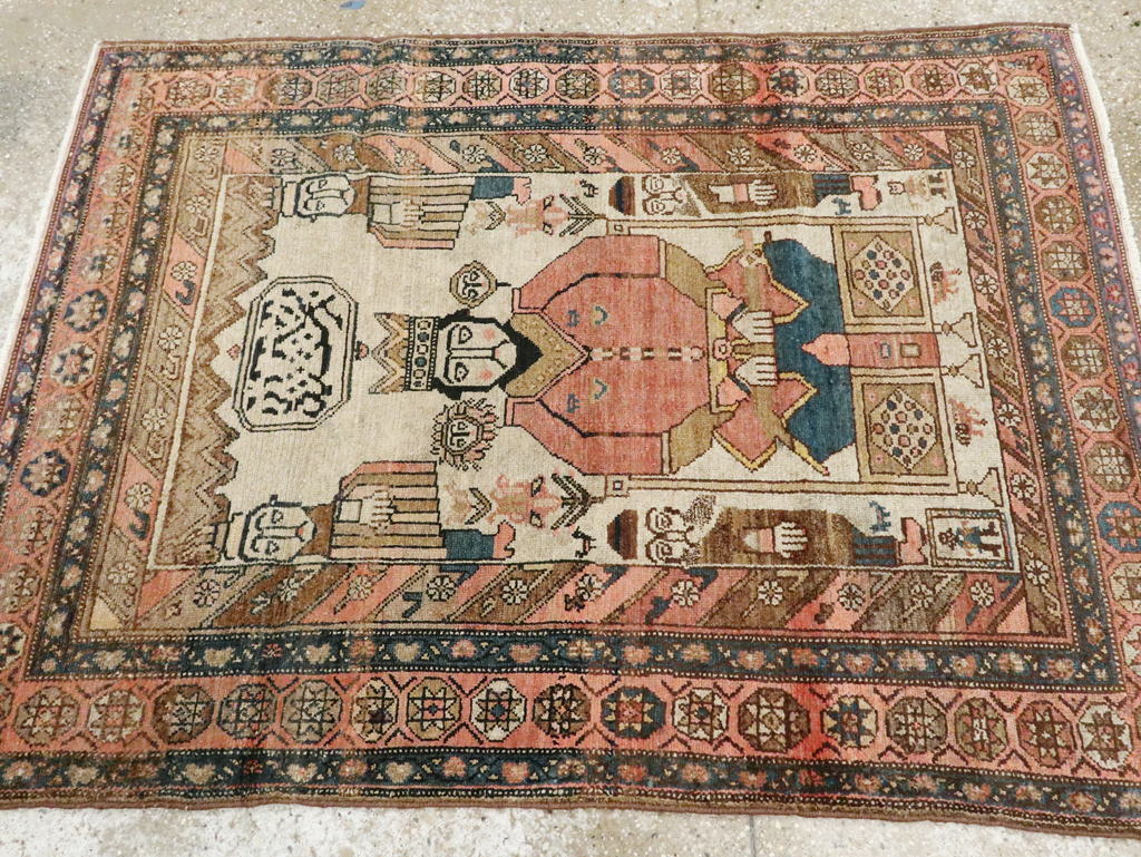 Antique Persian Pictorial Malayer Rug, No.25808 - Gss