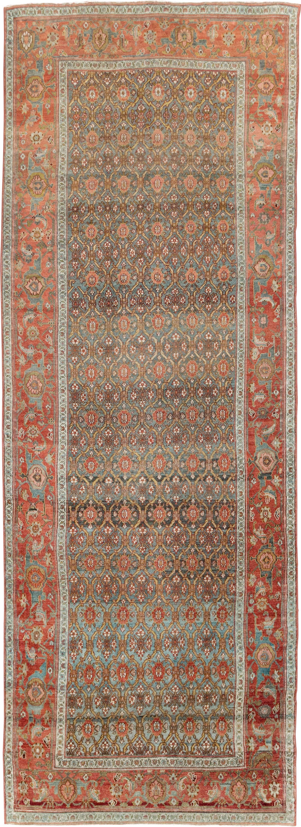 Antique Kurdish Gallery Carpet, No.25822 - Gss