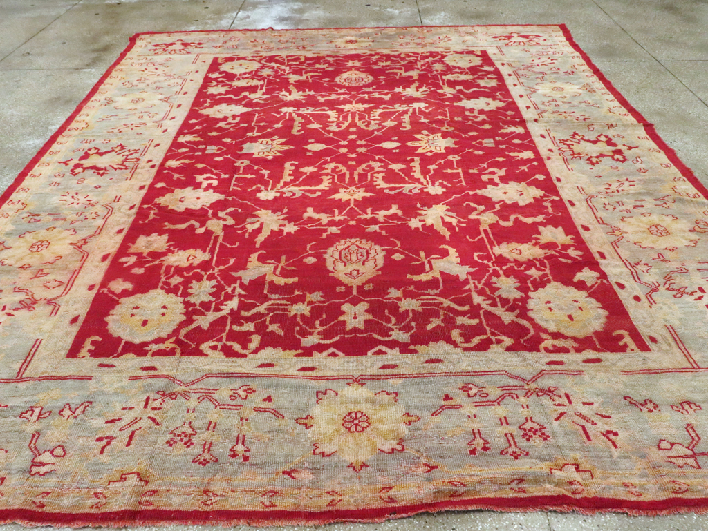 Antique Turkish Oushak Carpet, No.25853 - Gss
