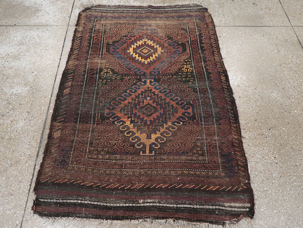 Vintage Afghan Baluch Rug, No.25860 - Gss