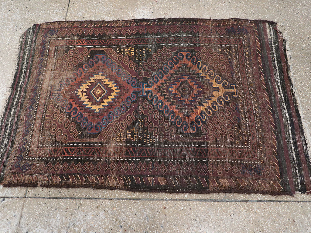 Vintage Afghan Baluch Rug, No.25860 - Gss