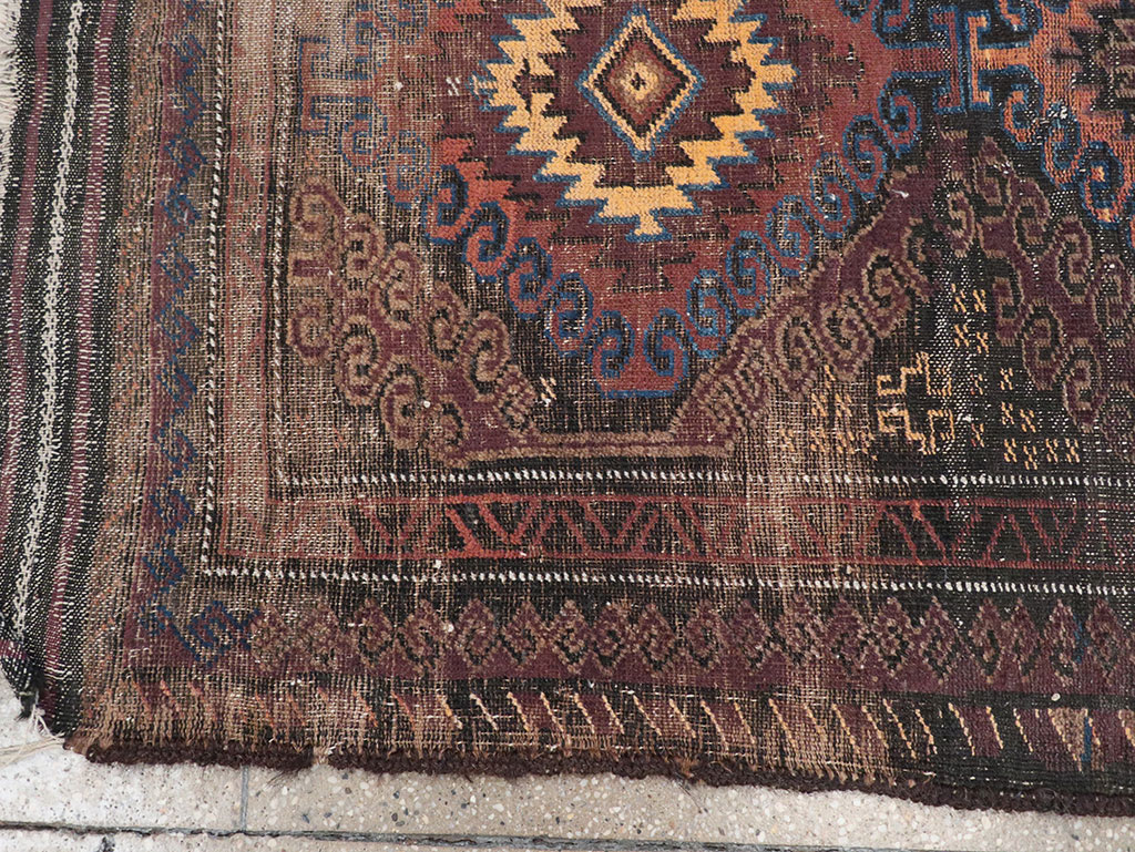 Vintage Afghan Baluch Rug, No.25860 - Gss
