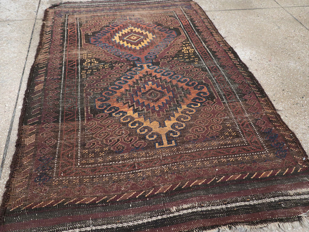 Vintage Afghan Baluch Rug, No.25860 - Gss