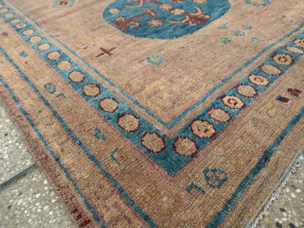 Antique East Turkestan Khotan Accent Rug, No.25862 - Gss