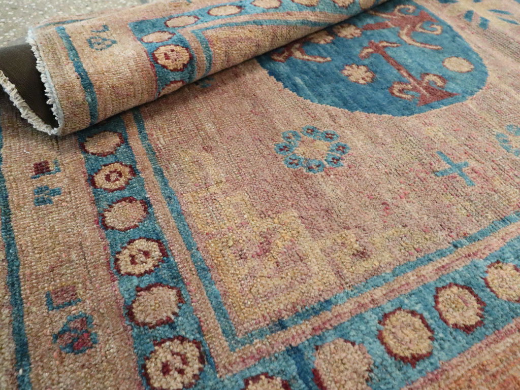 Antique East Turkestan Khotan Accent Rug, No.25862 - Gss