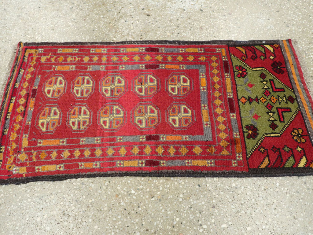 Vintage Persian Turkoman Tribal Throw Rug, No.25864 - Gss