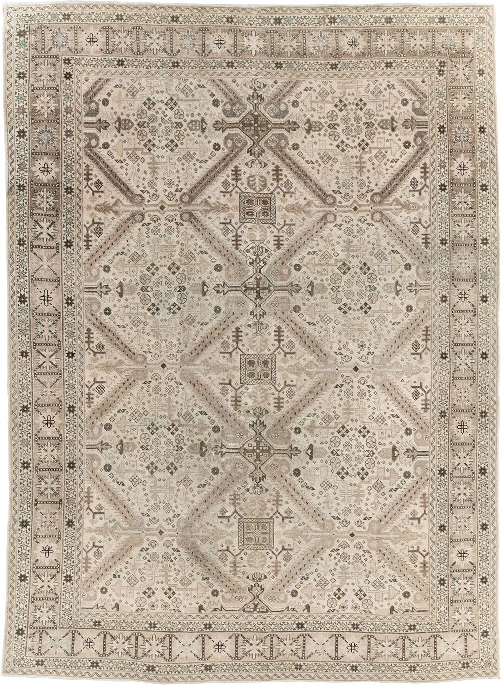 Vintage Persian Tabriz Accent Carpet, No.25866 - Gss