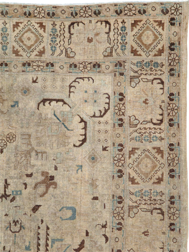 Vintage Persian Tabriz Accent Carpet, No.25867 - Gss