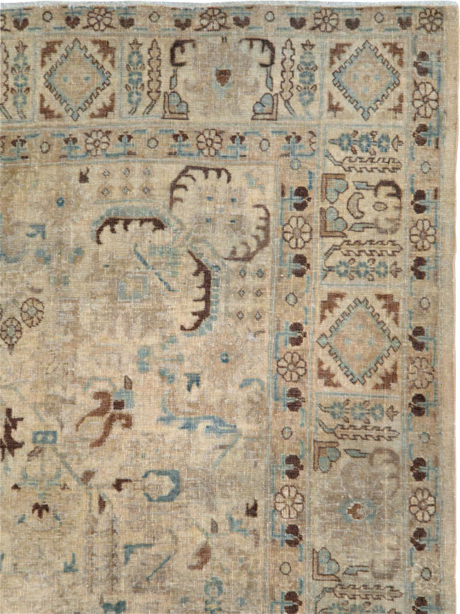 Vintage Persian Tabriz Accent Carpet, No.25867 - Gss
