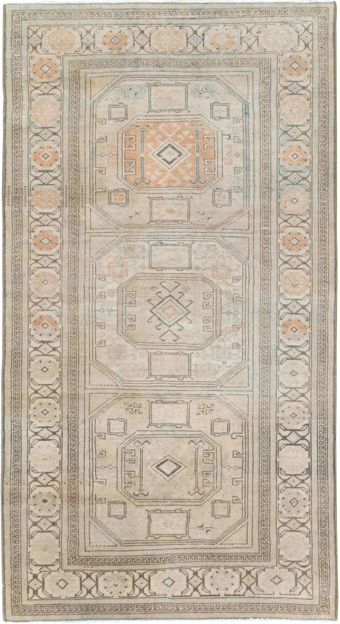 Antique Persian Tabriz Throw Rug, No.25869 - Gss