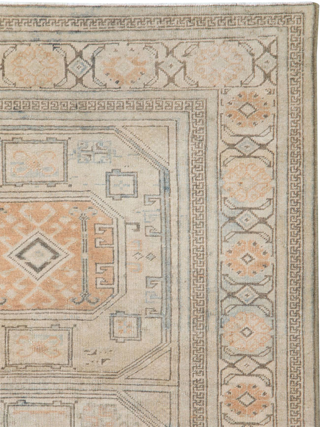 Antique Persian Tabriz Throw Rug, No.25869 - Gss