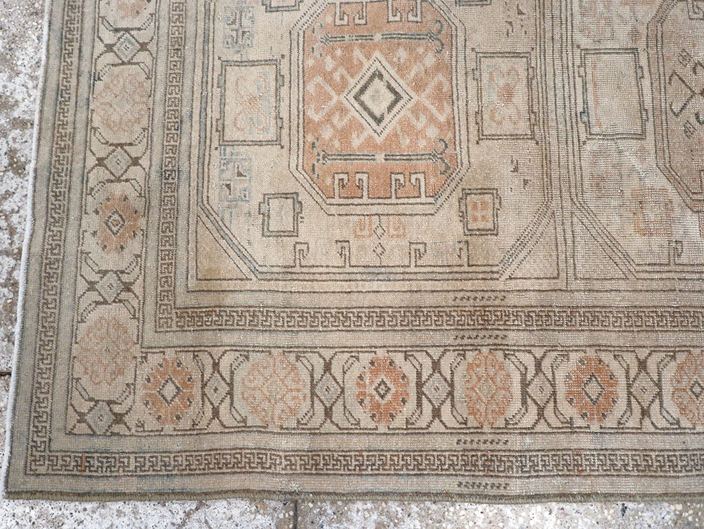 Antique Persian Tabriz Throw Rug, No.25869 - Gss