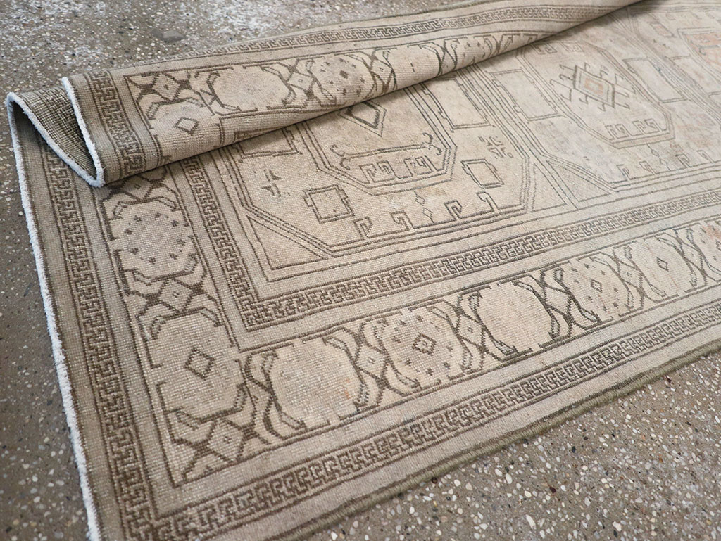 Antique Persian Tabriz Throw Rug, No.25869 - Gss