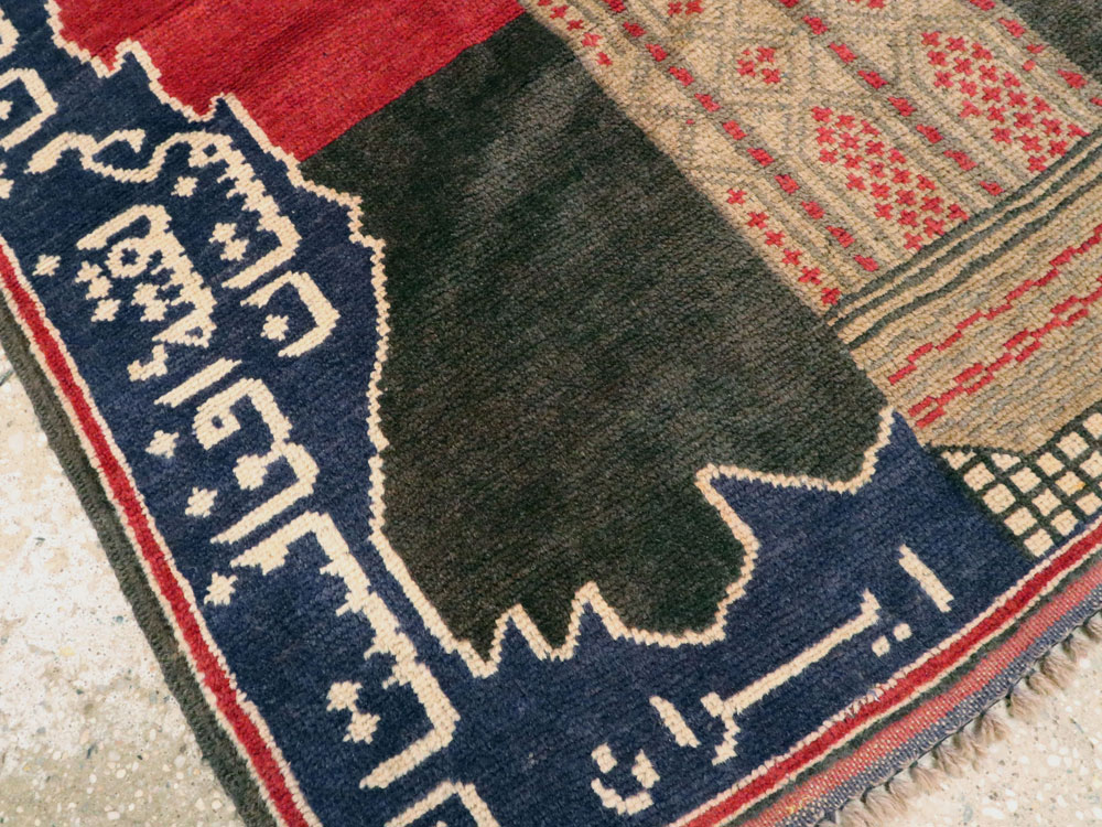 Vintage Afghan Pictorial Map Rug, No.25870 - Gss